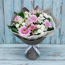 Букет цветов из:  Герберы, Альстромерии и Хризантемы в Любиме