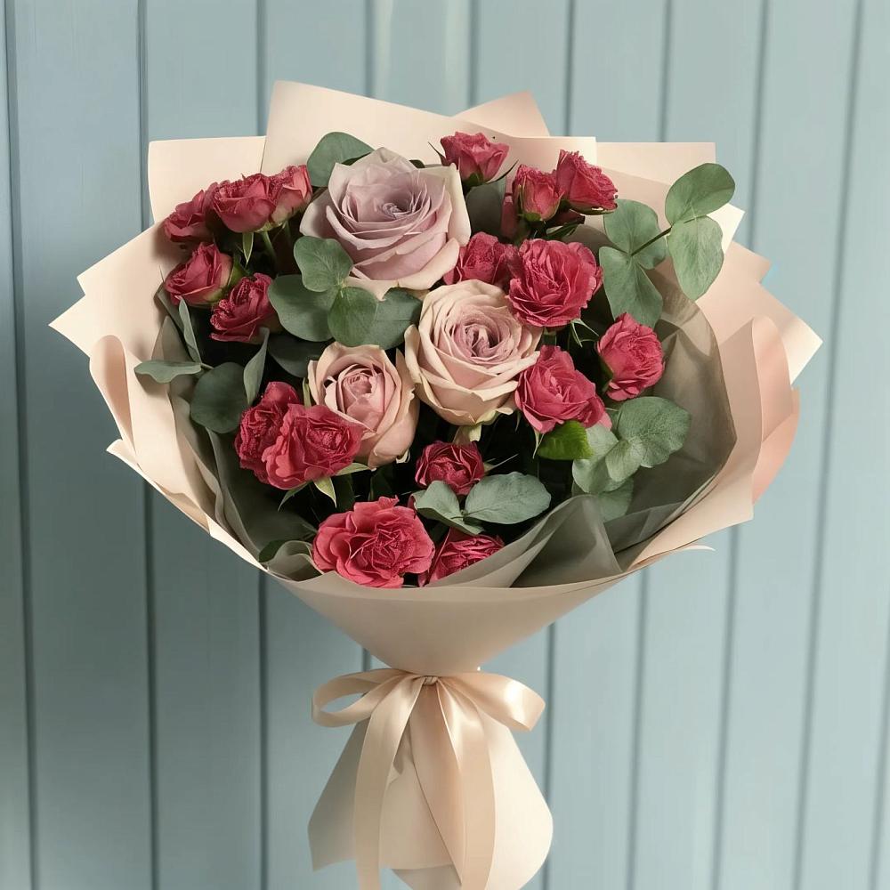 Букет цветов из: Гвоздики и Розы в Любиме