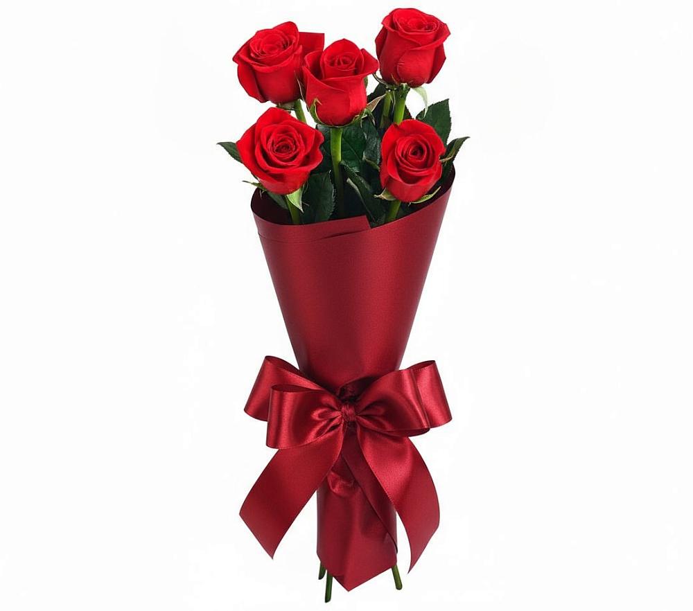 Букет 5 Красных роз Эдлесс Лав в Любиме