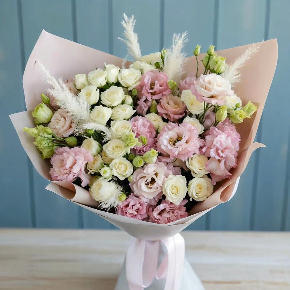 Букет цветов из: Альстромерии и Розы в Любиме