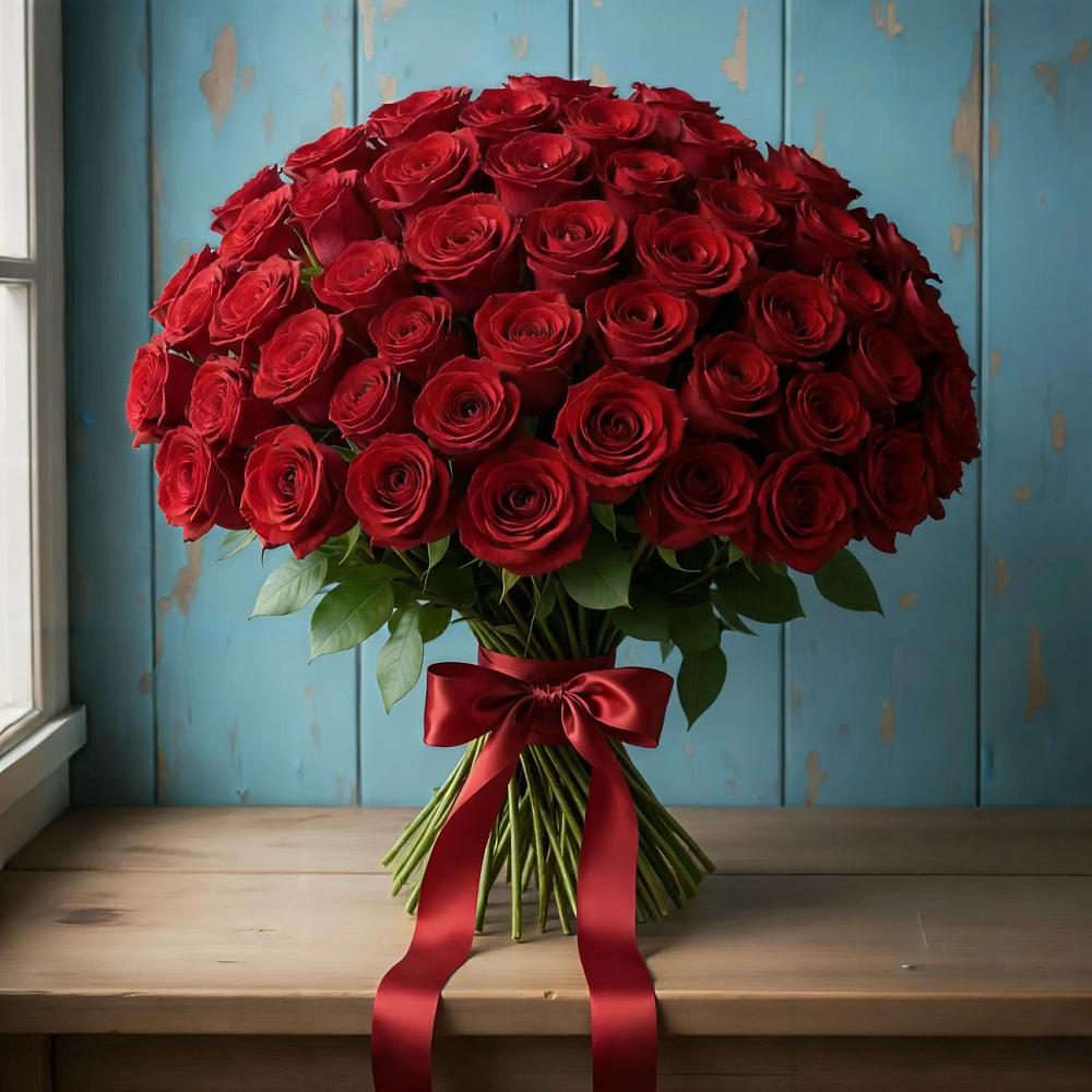 Букет Красные розы Блэк Меджик в Любиме