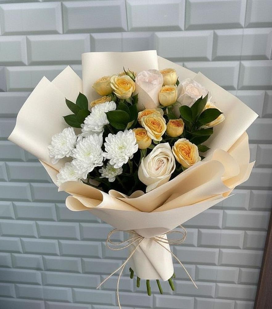 Букет цветов из: Розы и Хризантемы в Любиме