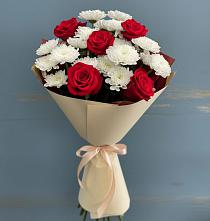 Букет цветов из:  Розы и Хризантемы в Любиме