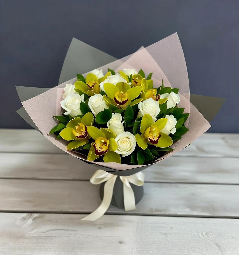 Букет цветов из: Орхидеи и Розы в Любиме