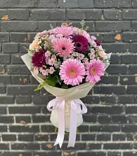 Букет цветов из:  Герберы и Хризантемы в Любиме