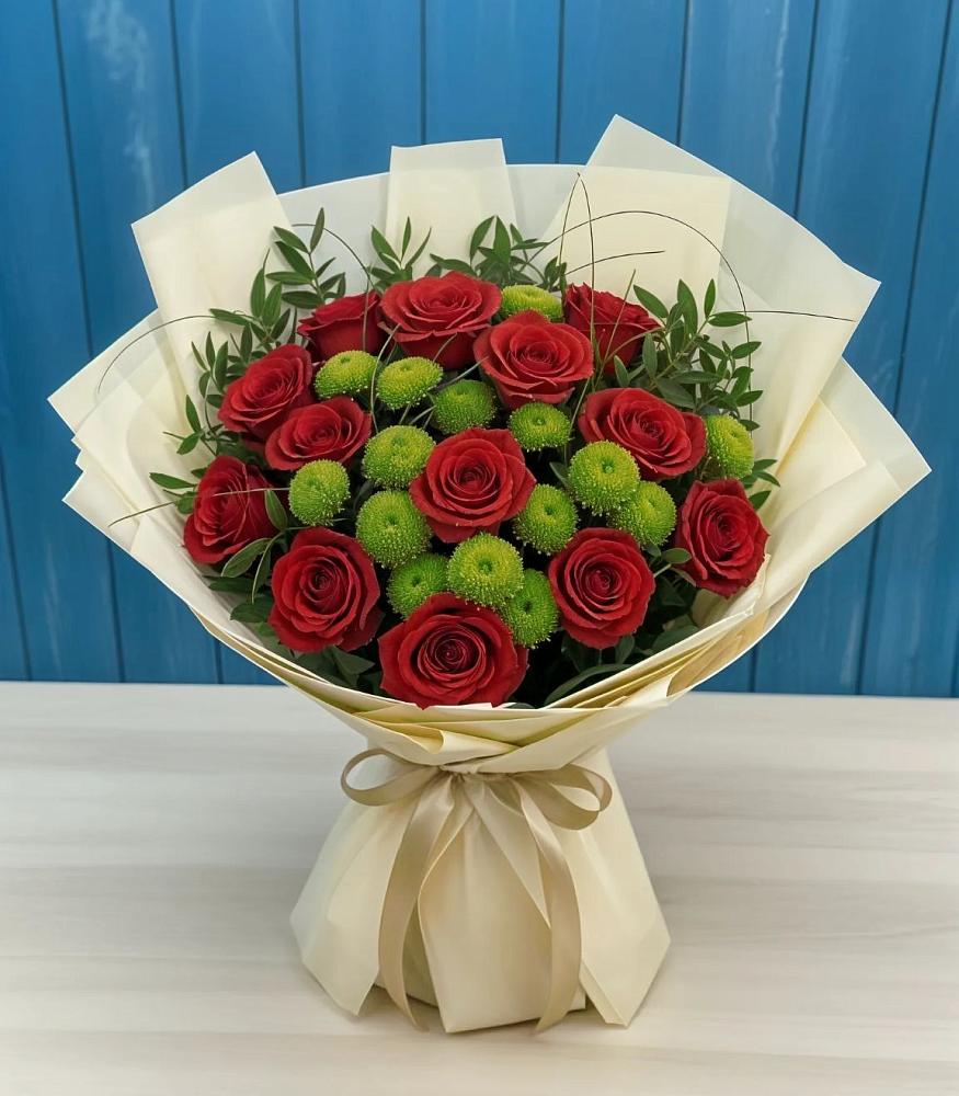 Букет цветов из: Розы и Хризантемы в Любиме